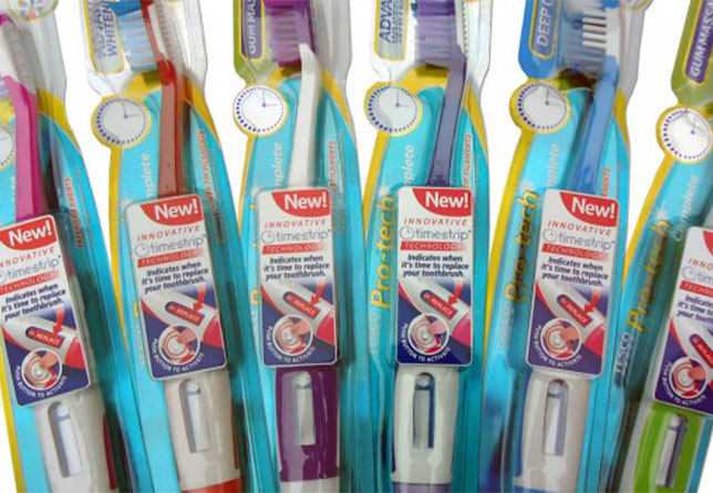 Timestrip toothbrush line