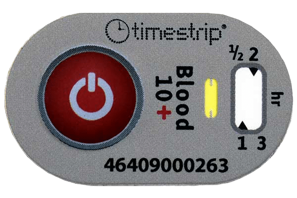 blood bag transportation indicator