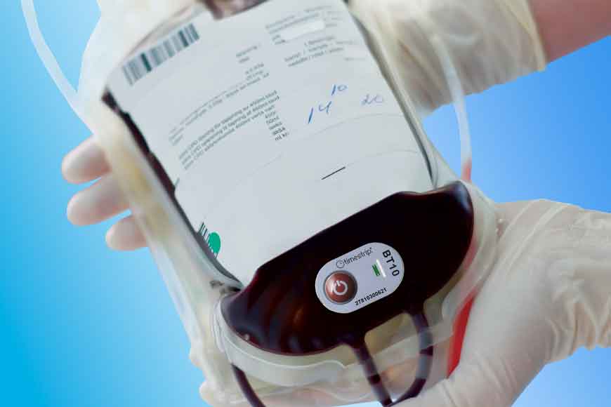 temperature exceeded on blood bag transport