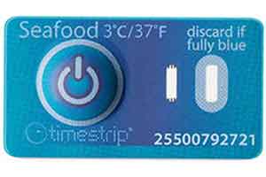 Timestrip Seafood temperature indicator 3C ROP