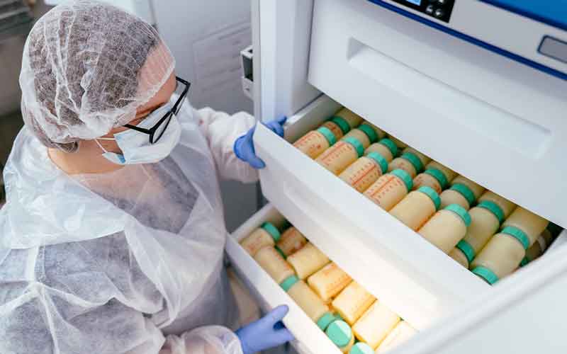 hospital freezer bank storage milk bank freezer temperature