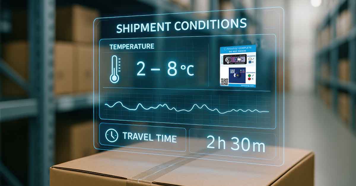 Shipment condition temperature indicator