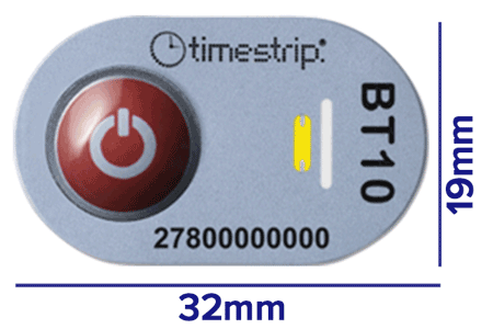 Timestrip Blood Temp 10 size 32mm x 19mm