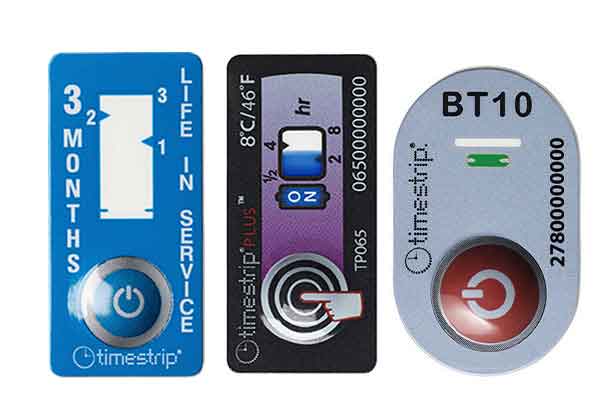 Liquid-Based Temperature Indicators Clear visual proof of temperature exposure from production to end use