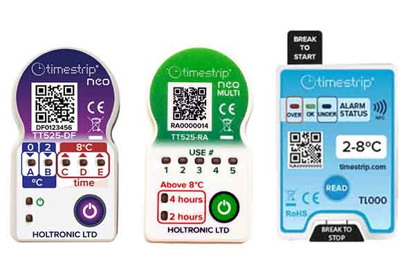 electronic time and temperature indicators