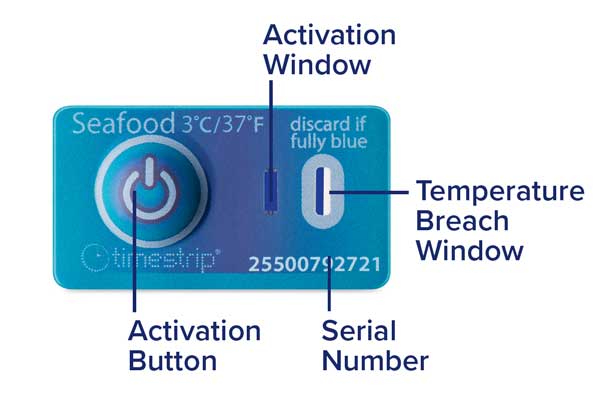timestrip food temp irreversible indicator diagram
