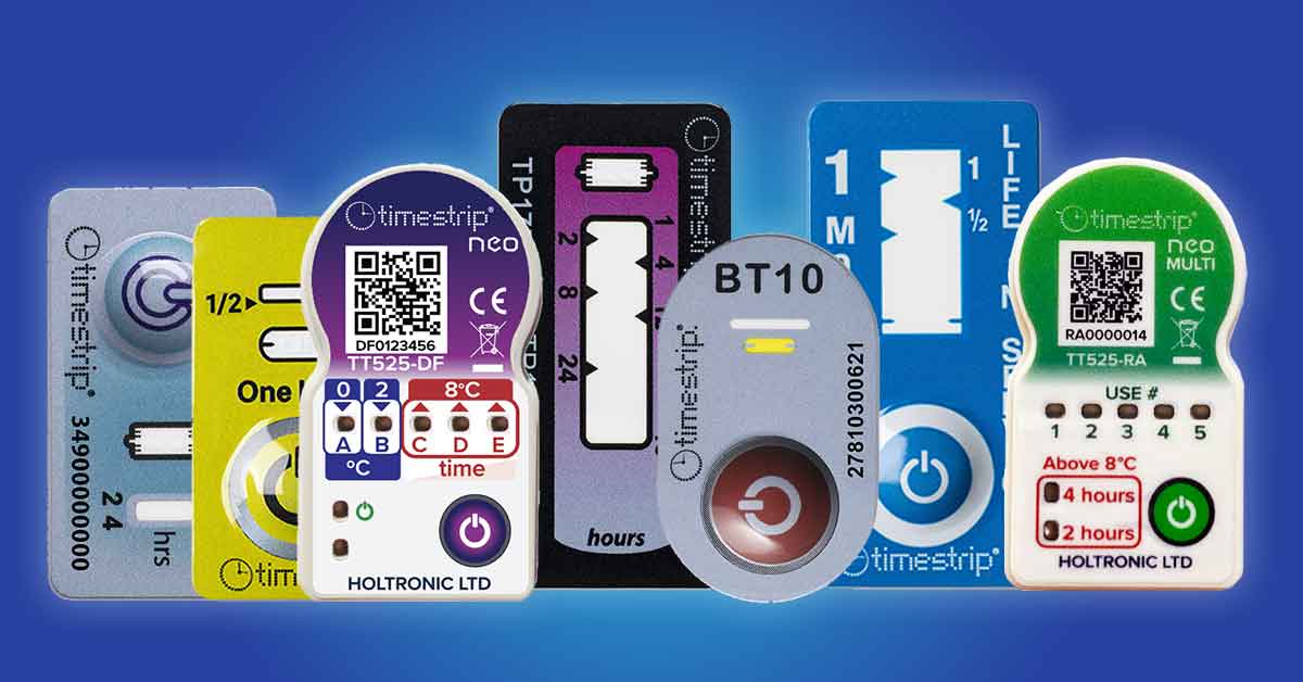timestrip time and temperature indicators for monitoring